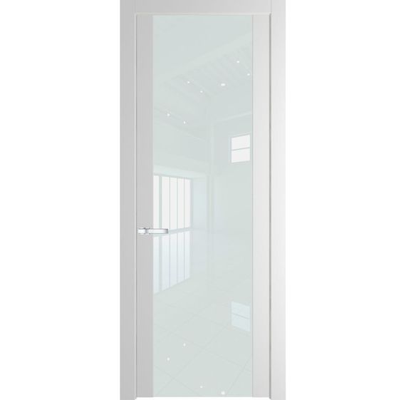 Межкомнатная дверь 1.7P крем вайт остеклённая