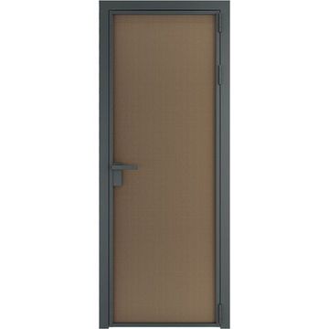Алюминиевая межкомнатная дверь 1AP серая ночь перламутр бронза элегант