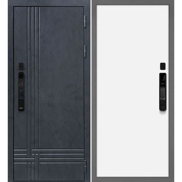 Входная дверь Осло смарт бетон антрацит панель МДФ под покраску