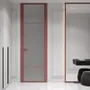 Алюминиевая межкомнатная дверь 3AХ красный антрацит остеклённая