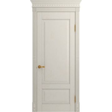 Межкомнатная дверь массив дуба Viporte Классика 1 белая эмаль глухая