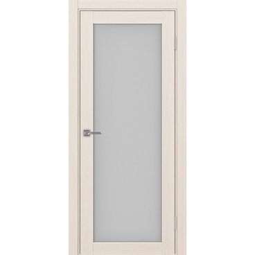 Межкомнатная дверь экошпон Турин 501.2 ясень перламутровый остеклённая
