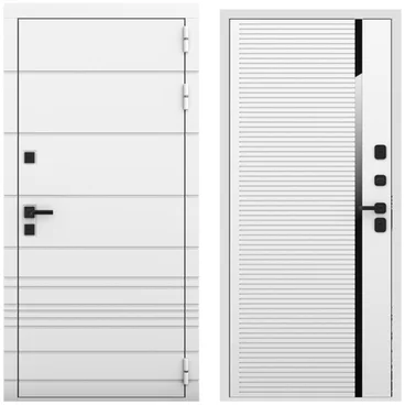 Входная дверь Бионика белый матовый панель пиано