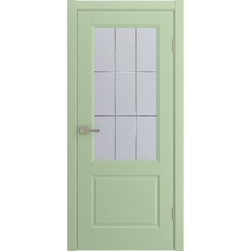 Межкомнатная дверь Патриция фисташковая эмаль RAL 6019 со стеклом