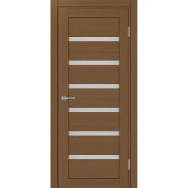 Межкомнатная дверь экошпон Турин 507.12 орех остеклённая