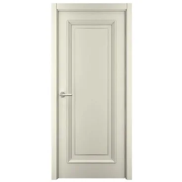 Межкомнатная дверь эмаль Багет 1 латте глухая