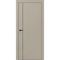 Межкомнатная дверь ПЭТ Silk-5 мокко кромка ABS чёрная молдинг