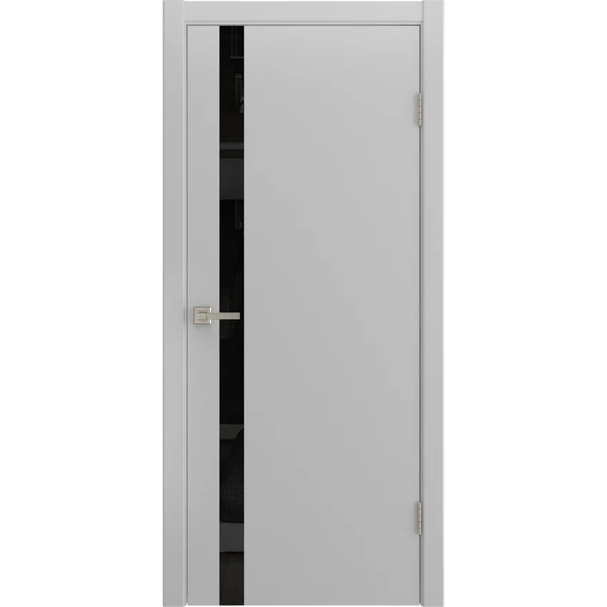 Фото двери Флэт светло-серая эмаль RAL 9016 со стеклом