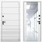 Входная дверь Бионика белый матовый панель зеркало Maxi