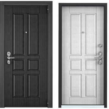 Входная дверь Ultimatum Next NC-4 скол дуба чёрный NC-4 скол дуба белый