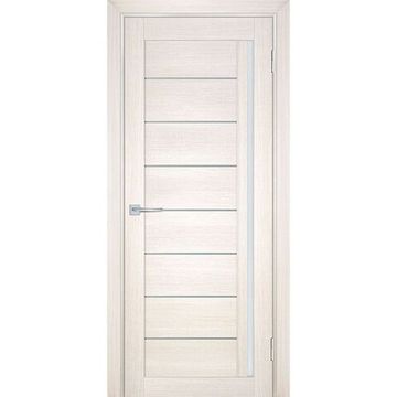 Межкомнатная дверь экошпон Мариам Техно-741 сандал бежевый стекло сатинат белый