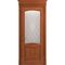 Межкомнатная дверь массив дуба Viporte Классика 2 табачный глянец остеклённая