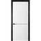 Фото белой двери Лайн 2 с чёрным наличником