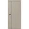 Межкомнатная дверь ПЭТ Silk-2 мокко кромка ABS чёрная молдинг