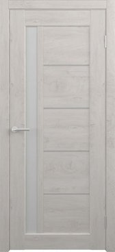 Межкомнатная дверь CPL Мехико дуб снежный стекло матовое