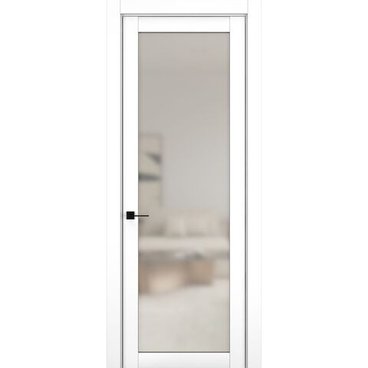 Межкомнатная дверь керамик NC 2 снежный остеклённая