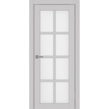 Межкомнатная дверь экошпон Турин 541.2222 пепельный остеклённая