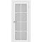 Межкомнатная дверь экошпон Турин 541.2222 белый лёд остеклённая
