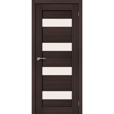 Межкомнатная дверь экошпон Bravo Порта-23 wenge veralinga остеклённая