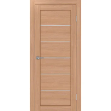 Межкомнатная дверь экошпон Турин 506.12 ясень тёмный остеклённая