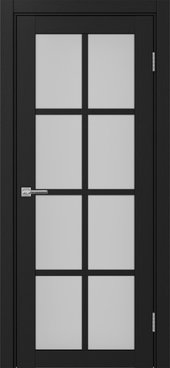 Межкомнатная дверь экошпон Турин 541.2222 антрацит остеклённая
