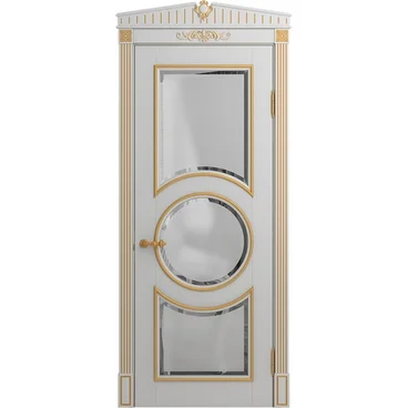 Межкомнатная дверь массив бука Лацио Амбиенте аворио патина золото остекление 3