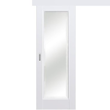 Раздвижная одностворчатая дверь Кобальт 42 магнолия остеклённая