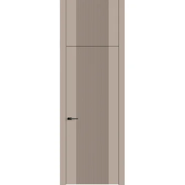 Межкомнатная дверь с фальшфрамугой эмаль Ofram Линнея 3 капучино