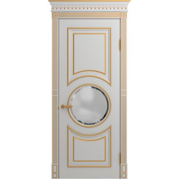 Межкомнатная дверь массив бука Viporte Лацио Амбиенте аворио патина золото остекление 4