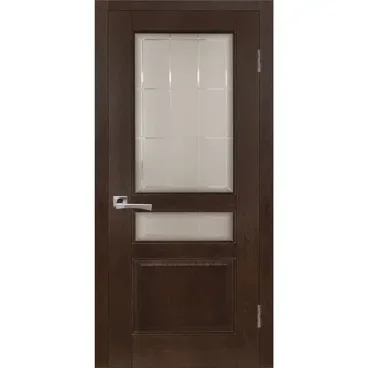 Межкомнатная дверь шпон дуба Прованс 9 дуб бургундский со стеклом