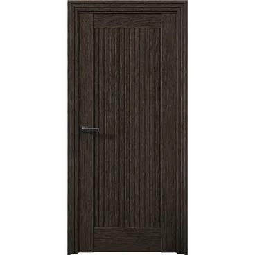 Межкомнатная дверь Никель 1 дуб тёмный глухая