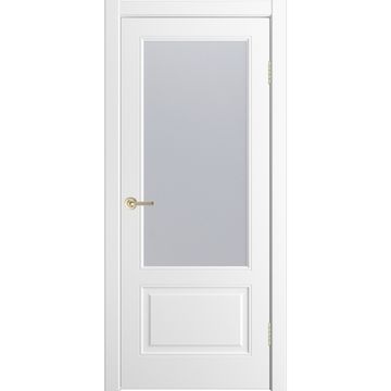 Межкомнатная дверь эмаль Бьянка-2 белоснежная со стеклом