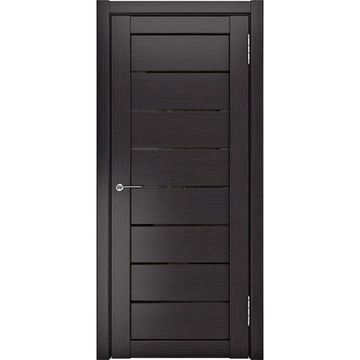 Межкомнатная дверь экошпон Legend ЛУ-7 венге стекло чёрный триплекс