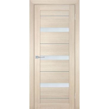 Межкомнатная дверь экошпон Мариам Техно-742 капучино стекло сатинат белый