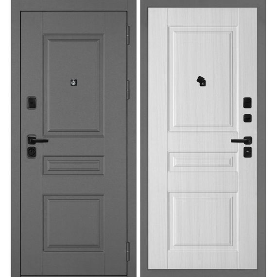 Входная дверь Октава-150 панель фрезерованная PR-150 сандал белый