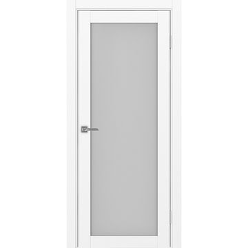 Межкомнатная дверь экошпон Турин 501.2 белый снежный остеклённая