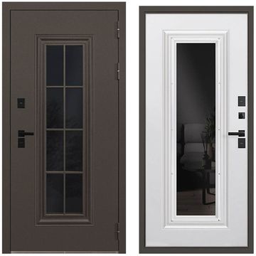 Входная уличная дверь Тундра с окном