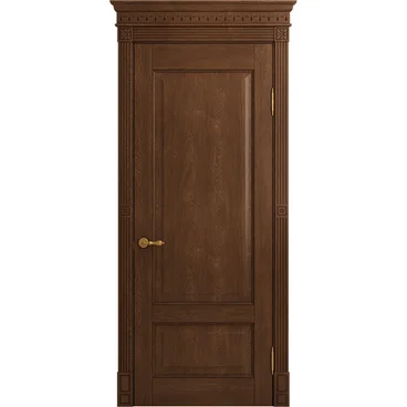 Межкомнатная дверь массив дуба Viporte Классика 1 кофе глухая