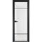 Алюминиевая межкомнатная дверь 4AX чёрная матовая RAL 9005 остеклённая