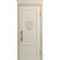 Межкомнатная дверь массив дуба Статус белая эмаль патина золото глухая