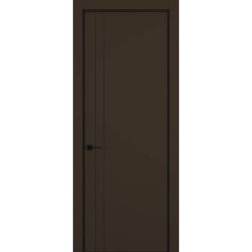 Межкомнатная дверь керамик MN 4 коричневый глухая
