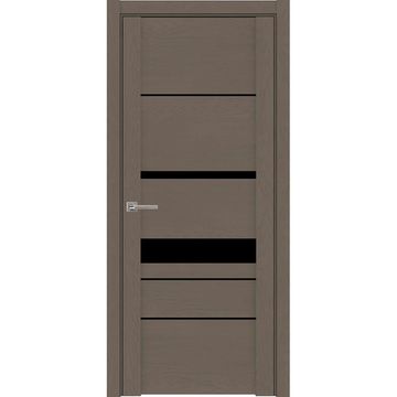 Межкомнатная дверь UniLine Soft touch 30023 софт тортора с чёрным стеклом