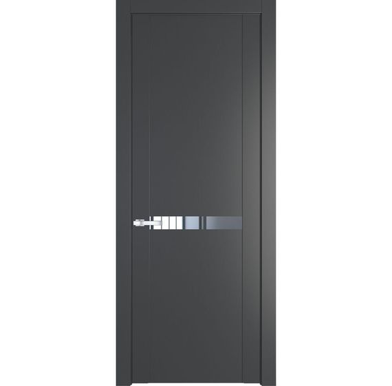 Межкомнатная дверь 1.4P графит остеклённая
