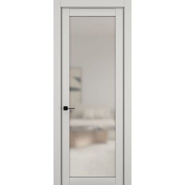 Межкомнатная дверь керамик NC 2 слоновая кость остеклённая