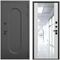 Входная дверь Мэмфис чёрный силк панель зеркало Maxi манхеттен