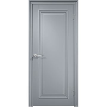 Межкомнатная дверь эмаль Дверцов Брессо 1 цвет серый RAL 7047 глухая