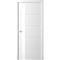 Фото межкомнатная дверь эмаль Albero Геометрия 7 белая стекло белое