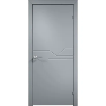 Межкомнатная дверь эмаль Дверцов Тиволи 4 RAL 7047 глухая