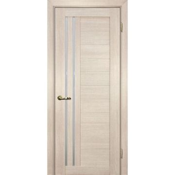 Межкомнатная дверь экошпон Мариам Техно-738 капучино стекло сатинат белый