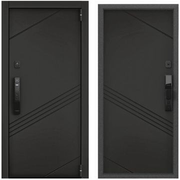 Входная дверь Cyber CBR-30 ПВХ Чёрная шагрень CBR-30 ПВХ Чёрная шагрень